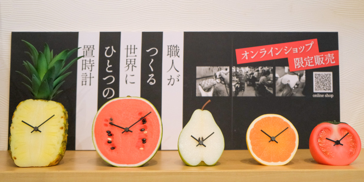 食品サンプルの果物の置時計 Replica Food Clock