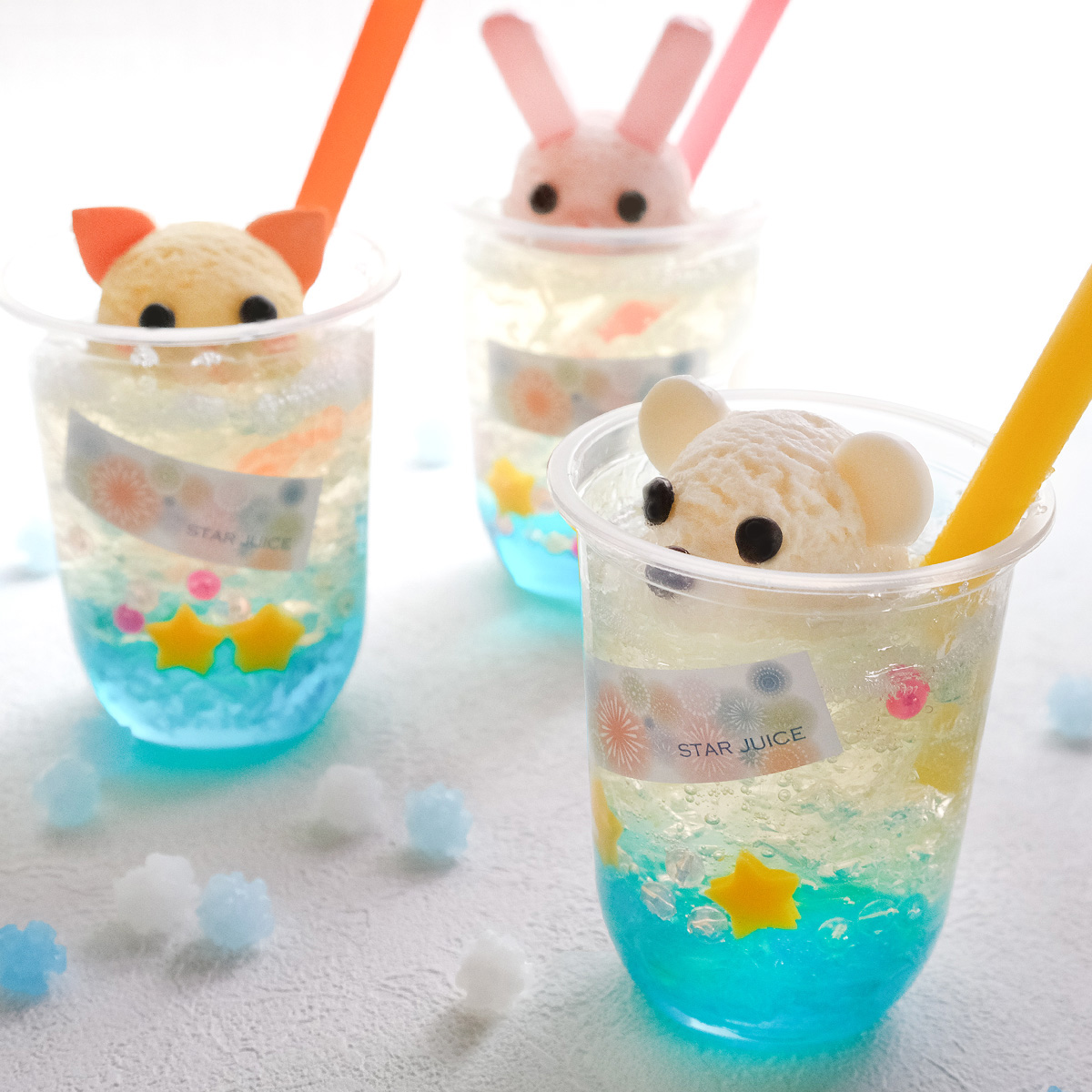 東京ソラマチ食品サンプル製作体験「アニマルアイスの星空ジュース」