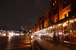 夜の横浜赤レンガ倉庫