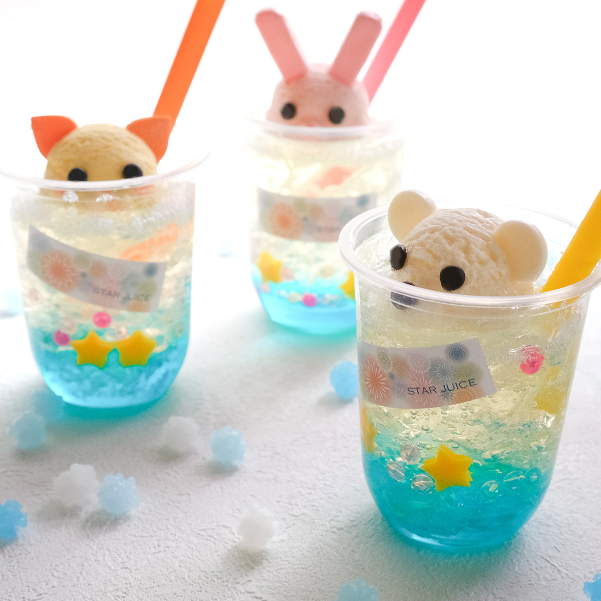 東京ソラマチ食品サンプル製作体験「アニマルアイスの星空ジュース」